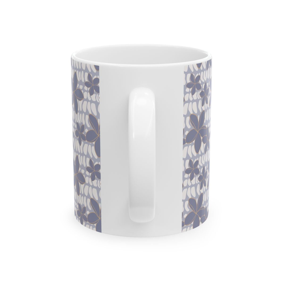 Purple Flower Hebrew Cone Shell Print Mug