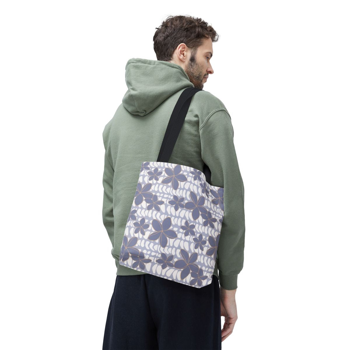Purple Hebrew Cone Floral Tote Bag