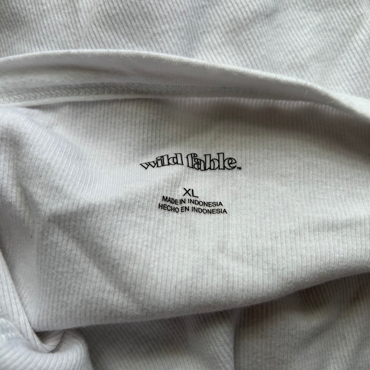 Wild Fable White Ribbed Sleeveless Tank Top - Women's XL