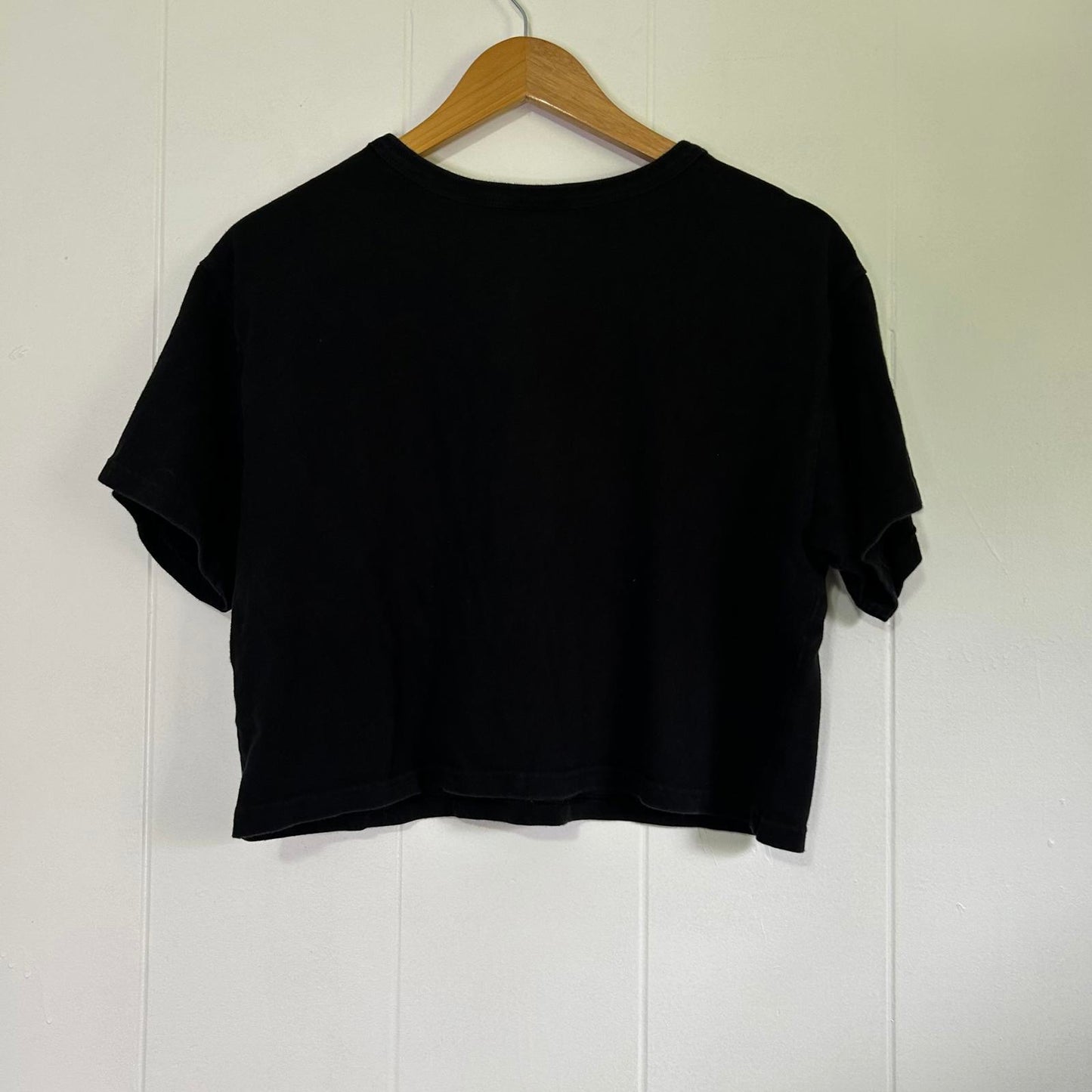 Champion Textured Reverse Weave Short Sleeve T-Shirt Crop Top - Women's Medium