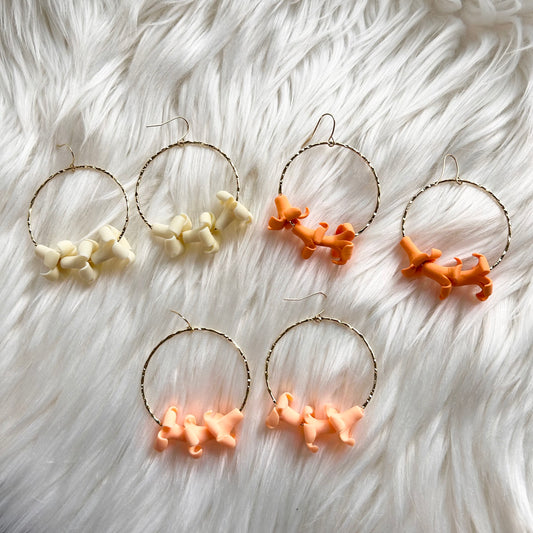 Triple Puakenikeni Gold Plated Hoops Earrings