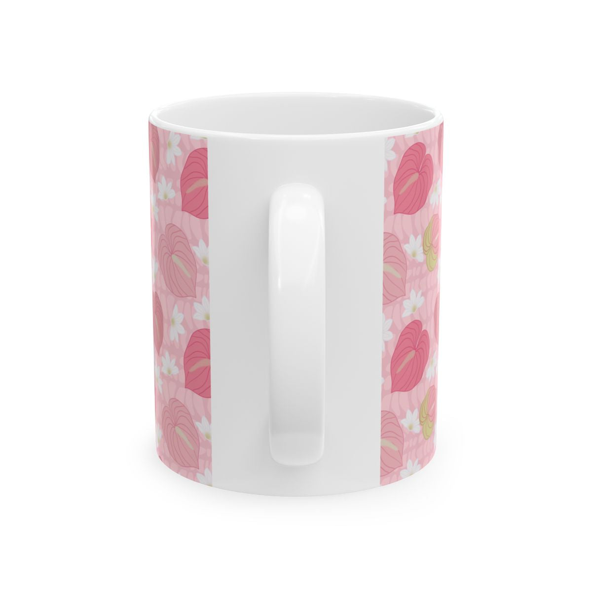 Pink Anthurium Hebrew Cone Shell Print Mug