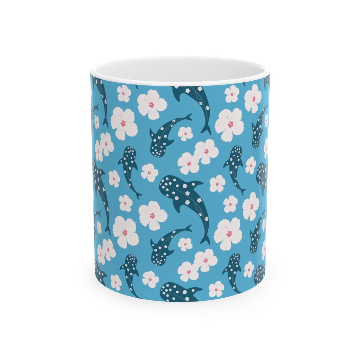 Hibiscus Whale Shark Mug
