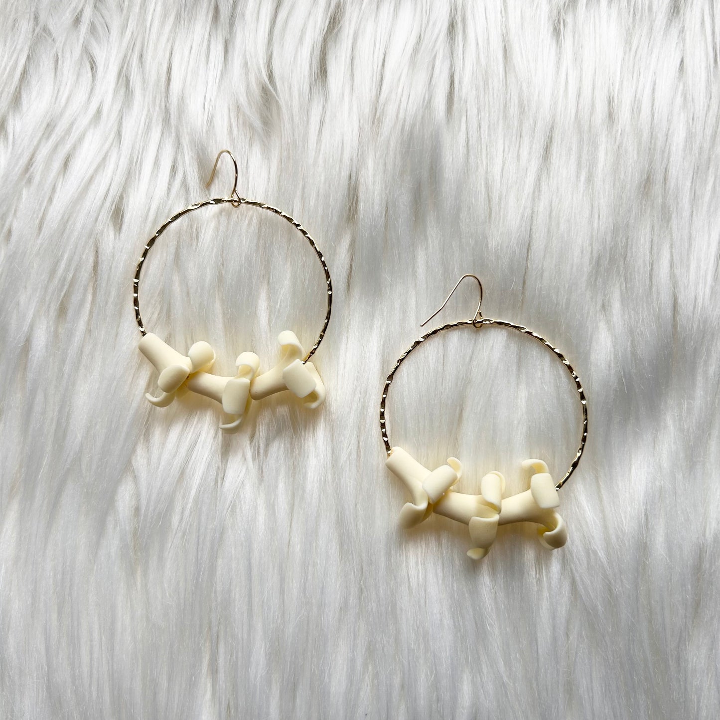 Triple Puakenikeni Gold Plated Hoops Earrings