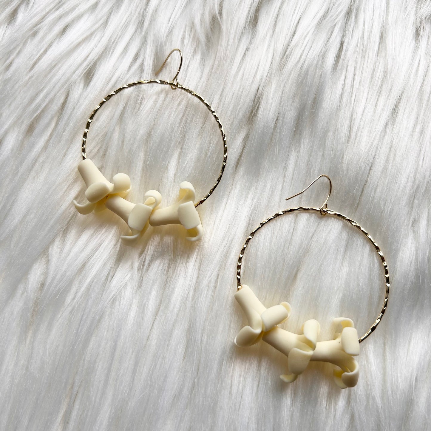 Triple Puakenikeni Gold Plated Hoops Earrings