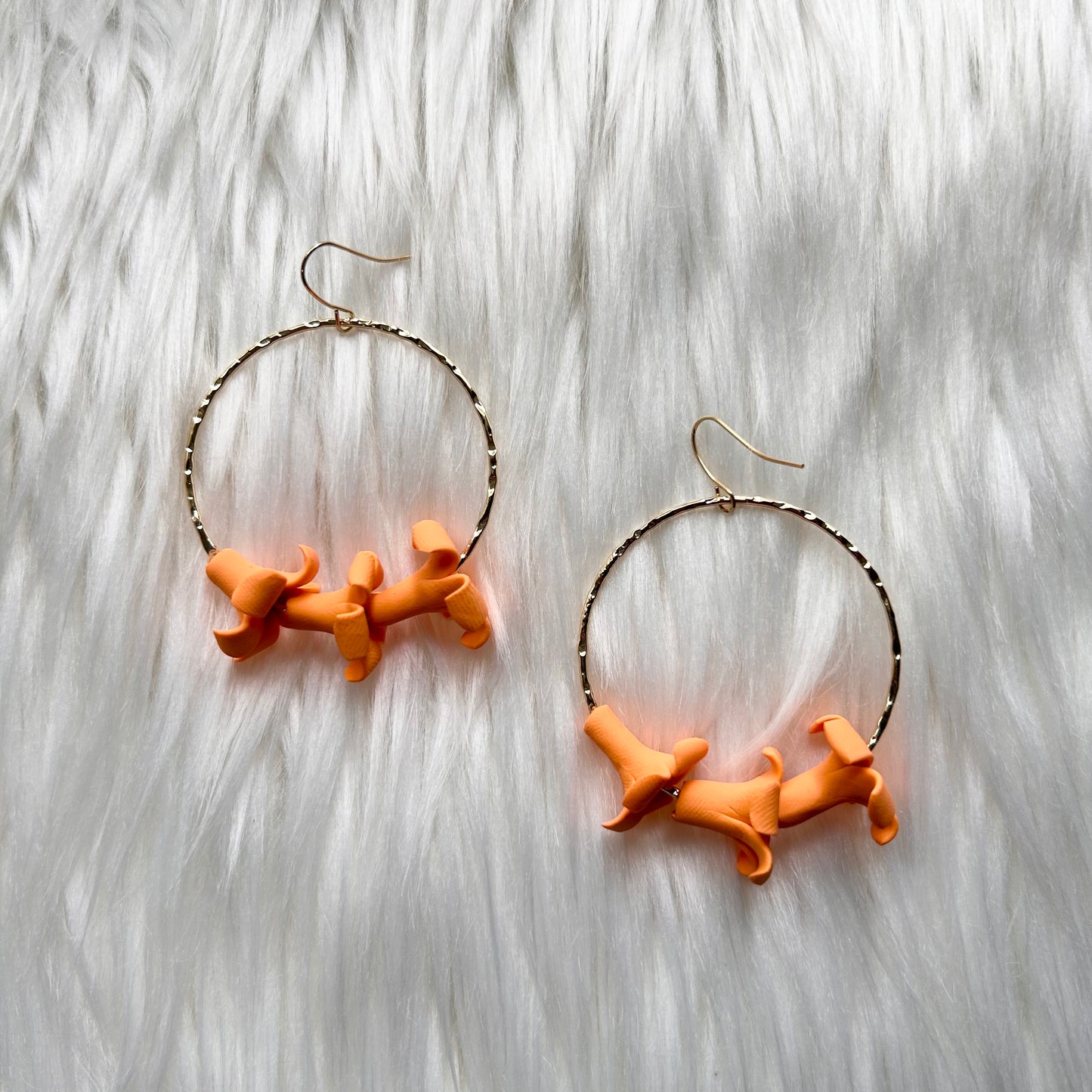 Triple Puakenikeni Gold Plated Hoops Earrings