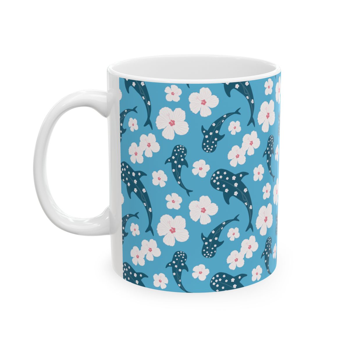 Hibiscus Whale Shark Mug