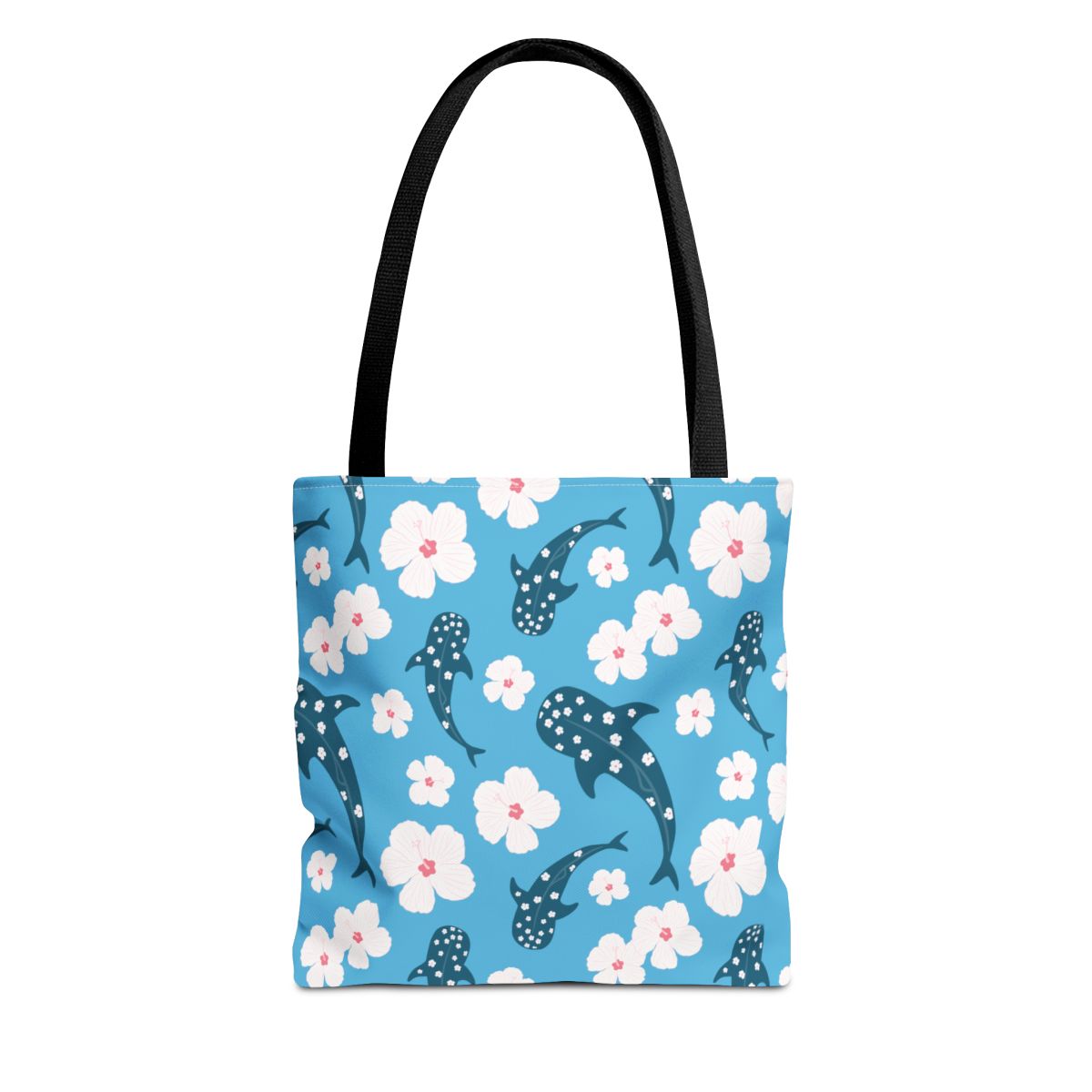 Hibiscus Whale Shark Tote Bag