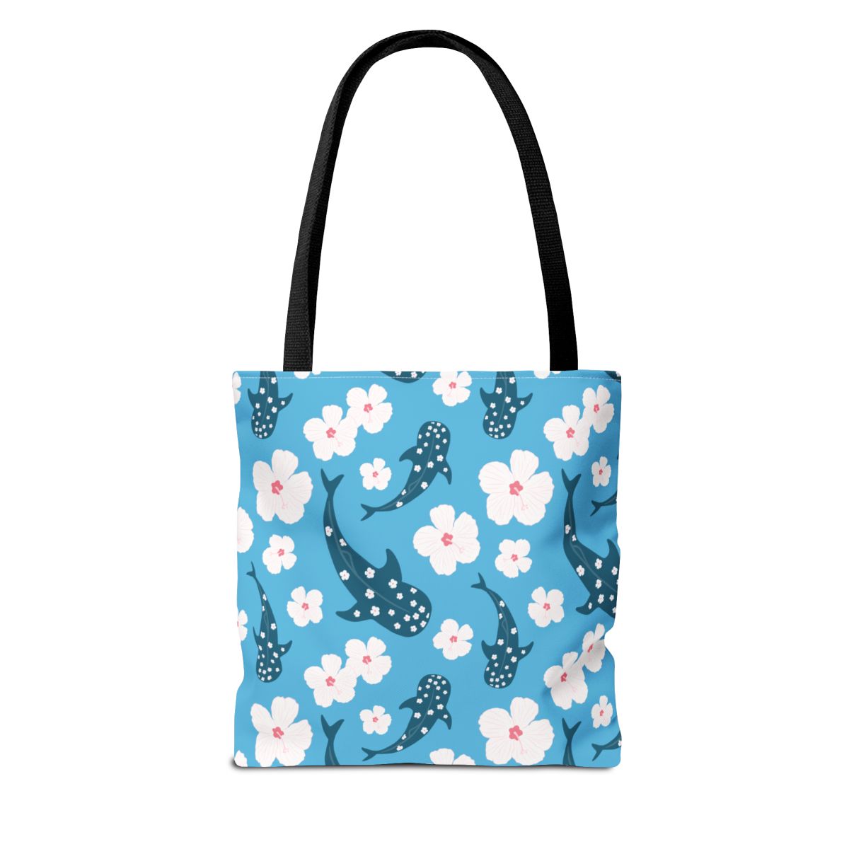 Hibiscus Whale Shark Tote Bag