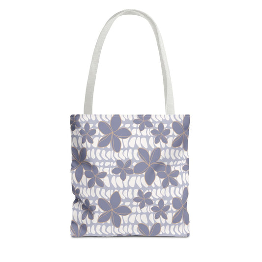 Purple Hebrew Cone Floral Tote Bag