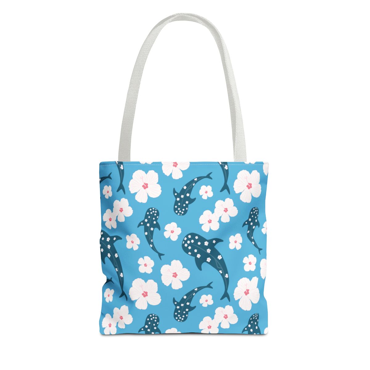 Hibiscus Whale Shark Tote Bag