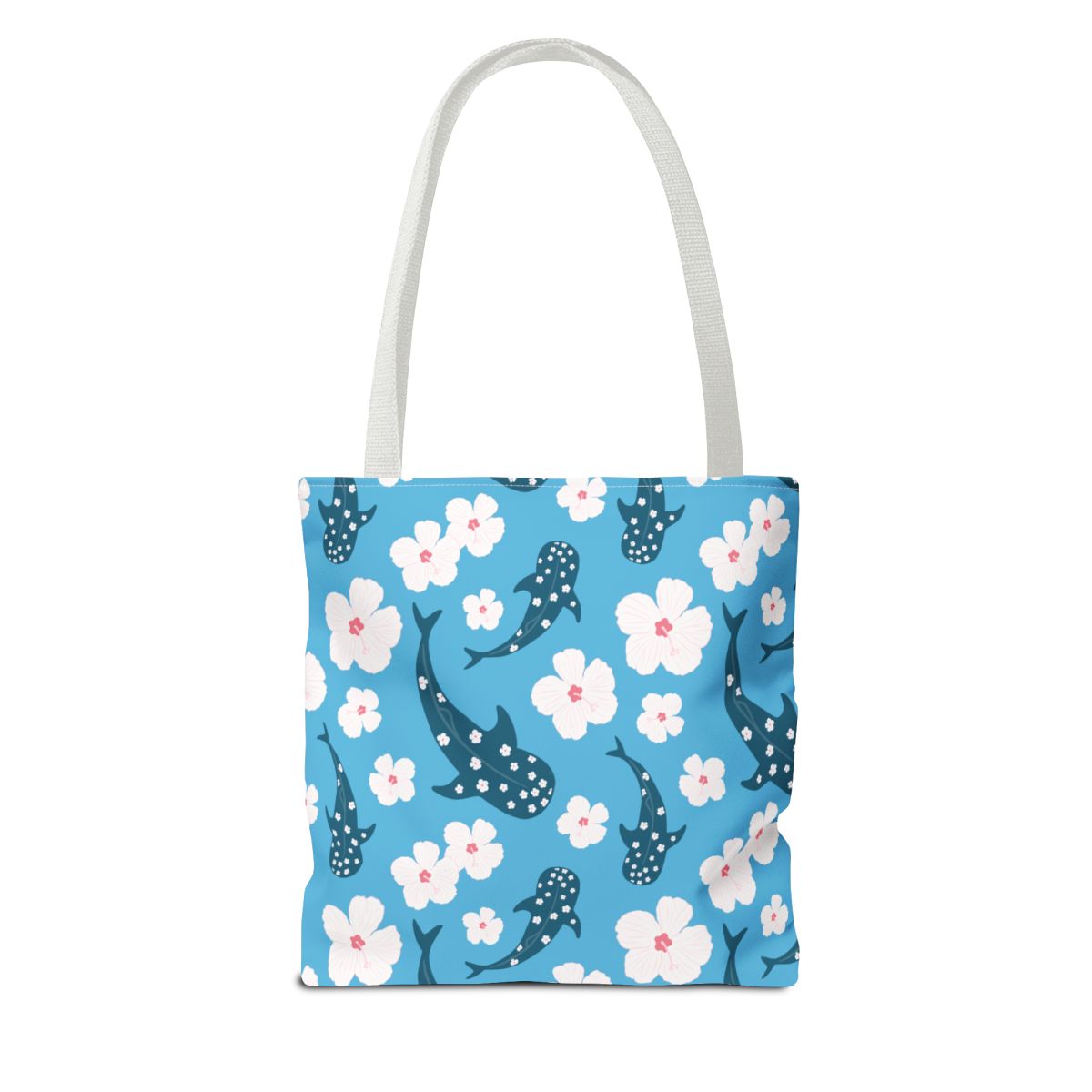 Hibiscus Whale Shark Tote Bag