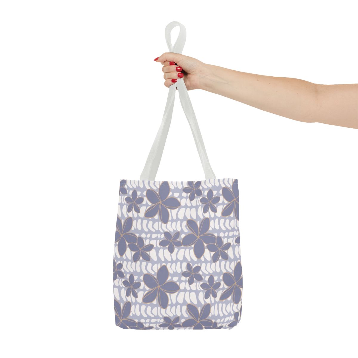 Purple Hebrew Cone Floral Tote Bag