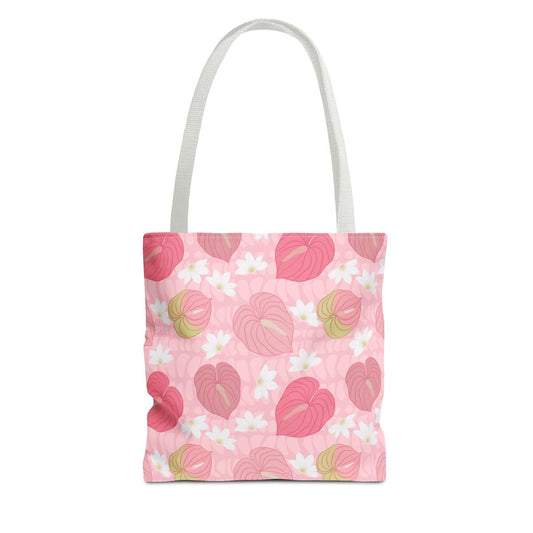 Pink Anthurium Naupaka Hebrew Cone Tote Bag