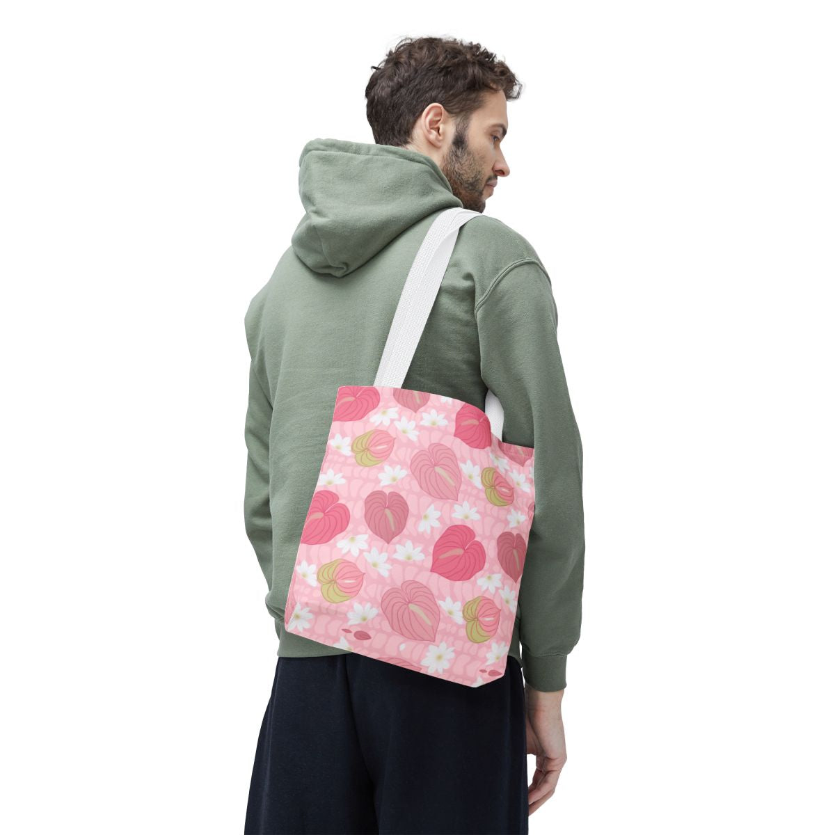 Pink Anthurium Naupaka Hebrew Cone Tote Bag