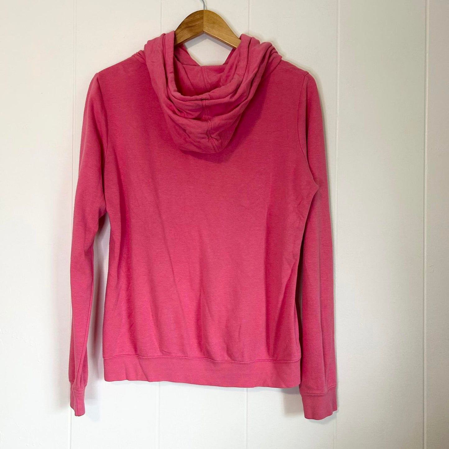 Nike Logo Pink Long Sleeve Pullover Hoodie Jacket Sweater Women's Medium