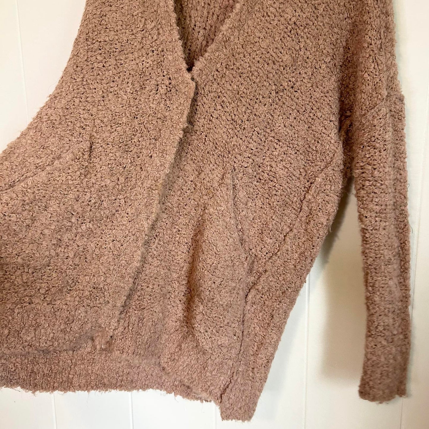 Free People Pink Long Sleeve Button Up Oversized Cardigan Sweater - Women's XS
