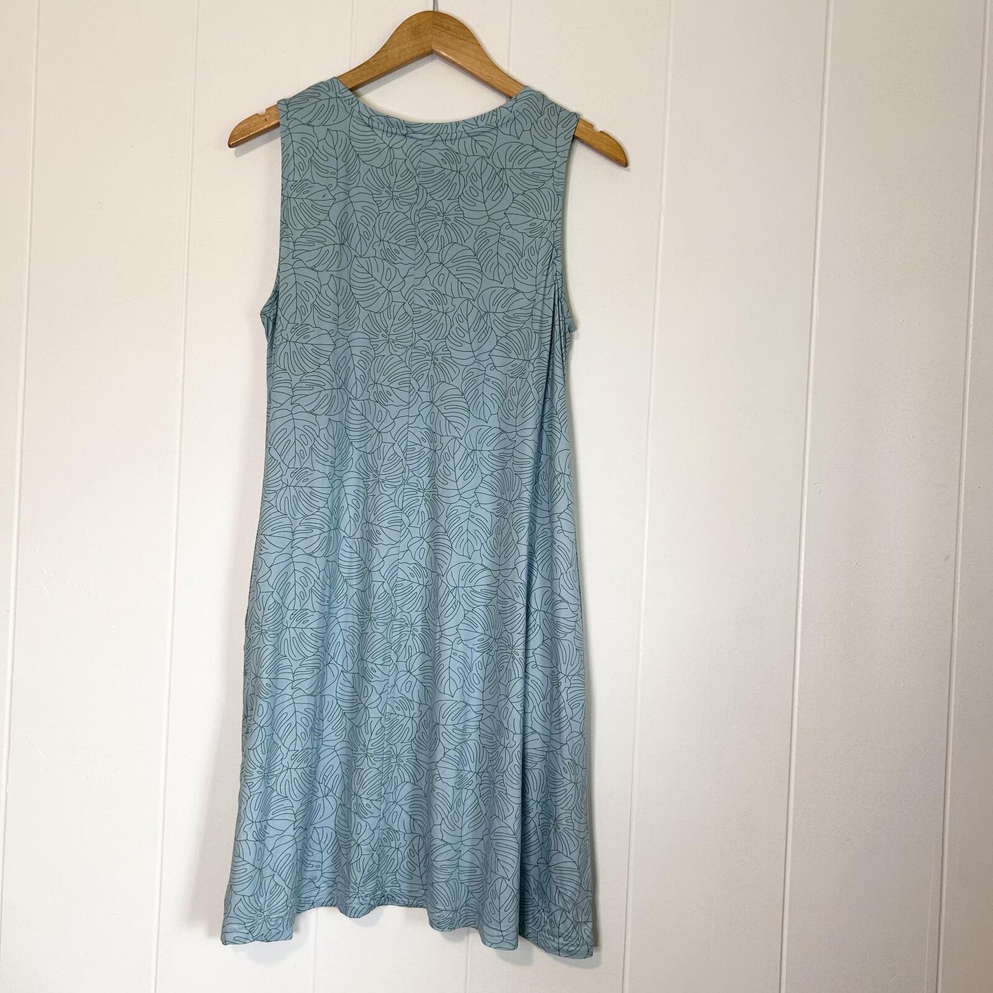 Palmwave Hawaii Blue Monstera Tropical Sleeveless Mini Dress - Women's 2XL