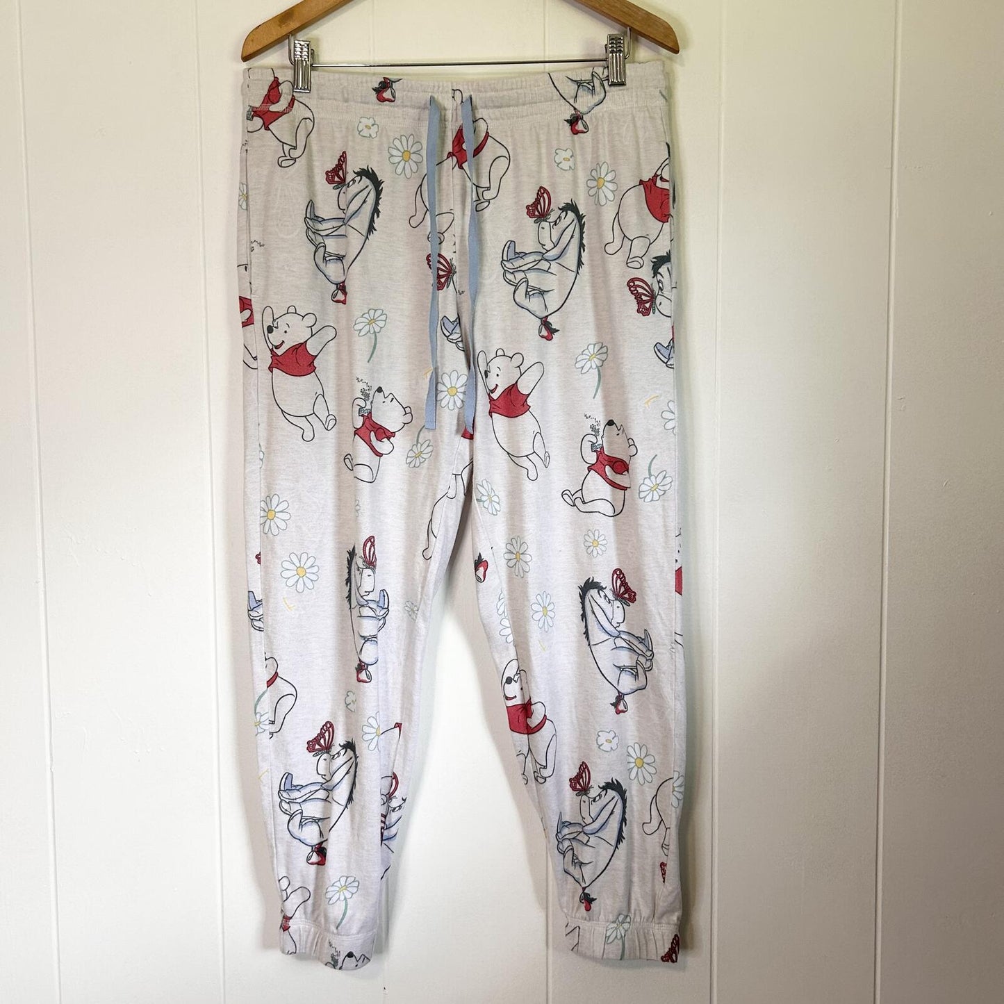 Disney Winnie The Pooh Eeyore Floral Drawstring Sweatpants - Women's Large