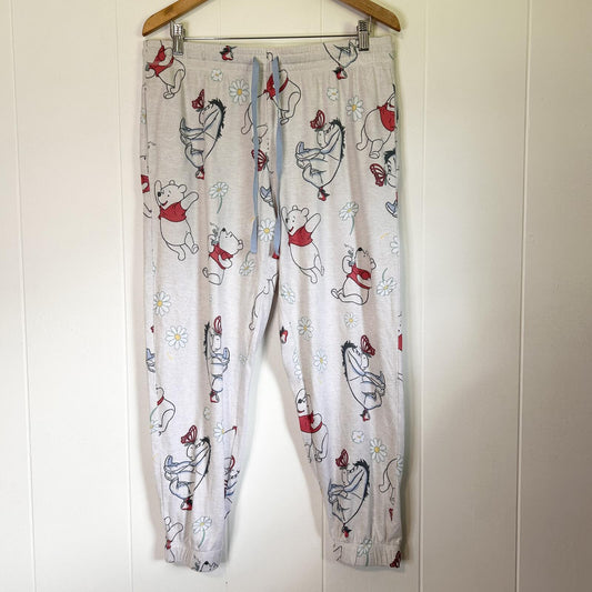 Disney Winnie The Pooh Eeyore Floral Drawstring Sweatpants - Women's Large