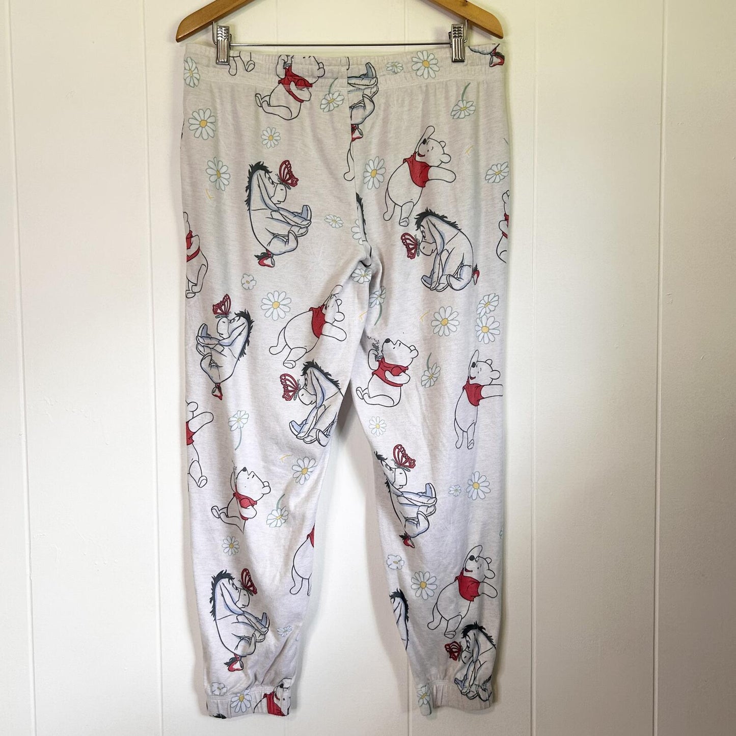 Disney Winnie The Pooh Eeyore Floral Drawstring Sweatpants - Women's Large