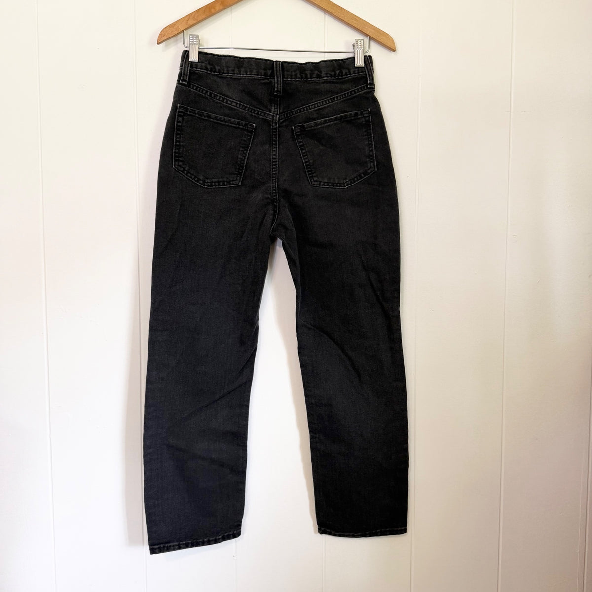 Old Navy Gray High Rise Slouchy Straight Built in Tough Denim Jeans - Women's 14