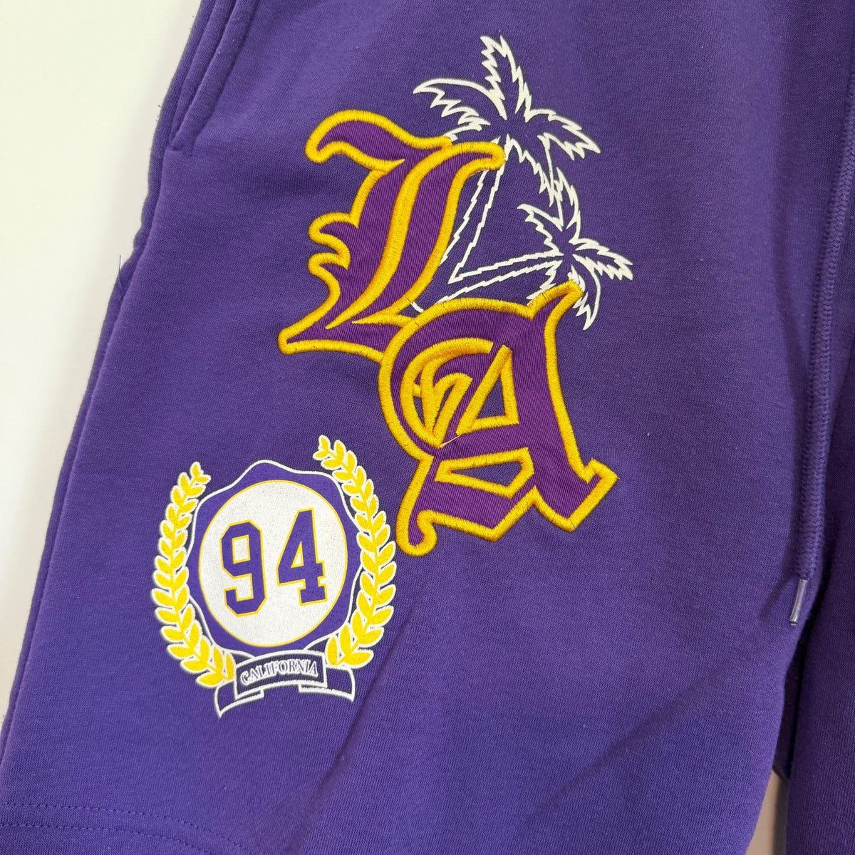 Brooklyn Cloth Purple LA Los Angeles Lakers Basketball Casual Shorts - Men's XL