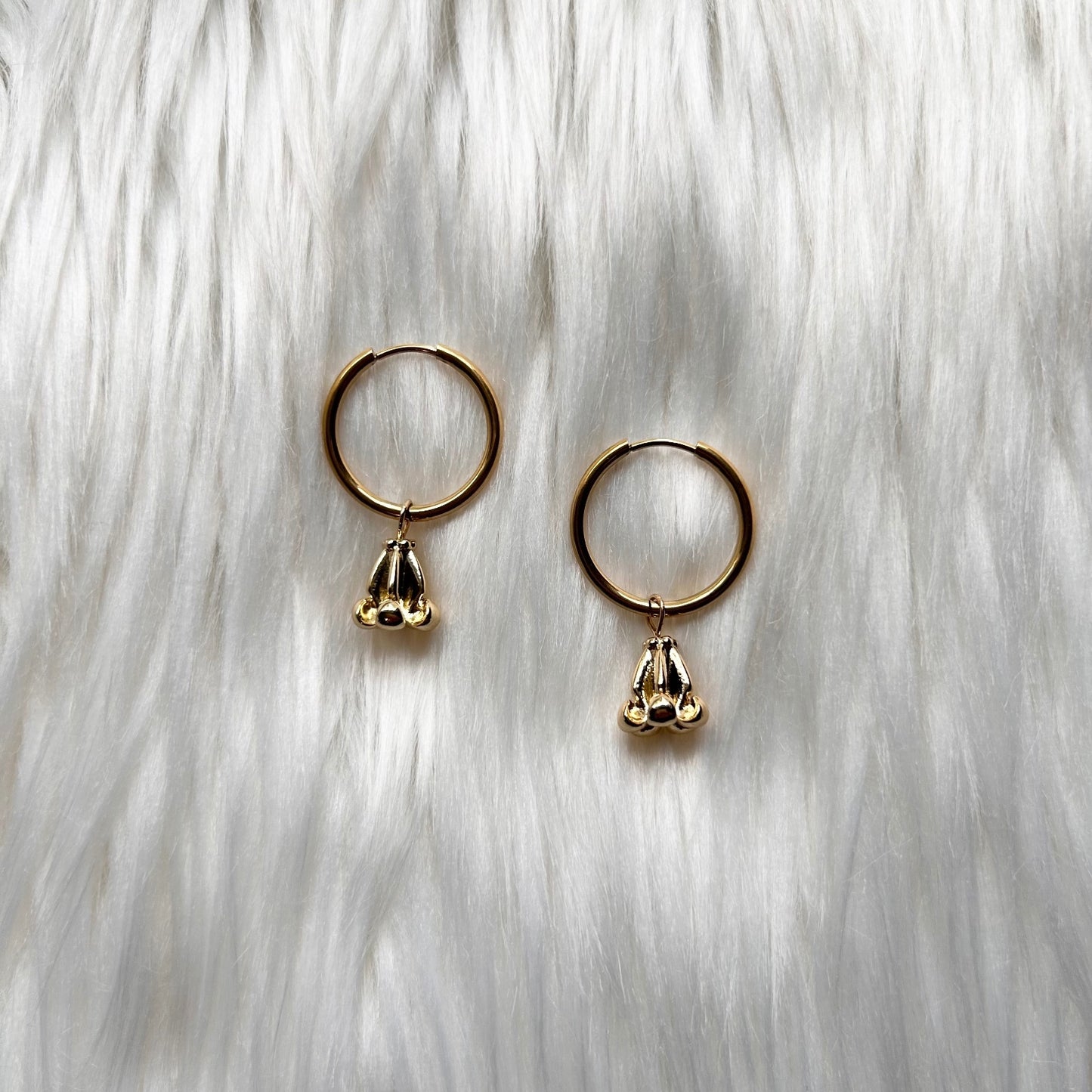 Crown Flower Pua Kalaunu Hoops Huggie Earrings