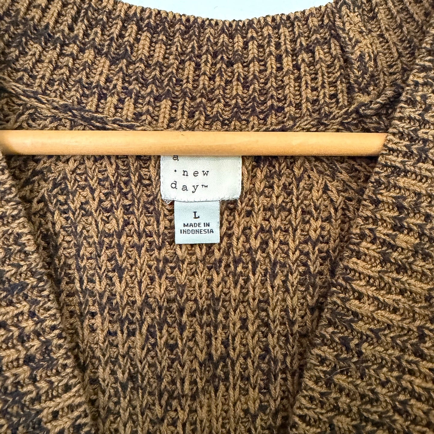 A New Day Chunky Knit Long Sleeve Cardigan Sweater - Women's Large